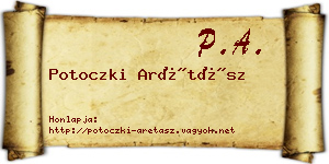 Potoczki Arétász névjegykártya